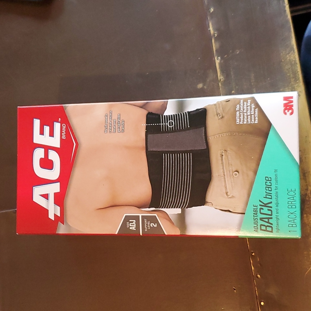 NEW Ace Adjustable back brace NEW IN BOX